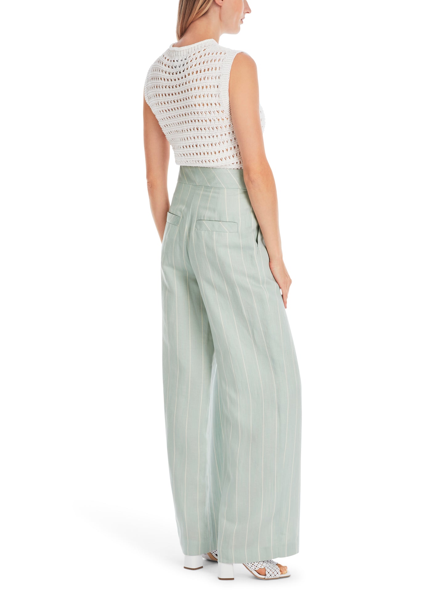 LARGE PINSTRIPE WIDE TROUSER