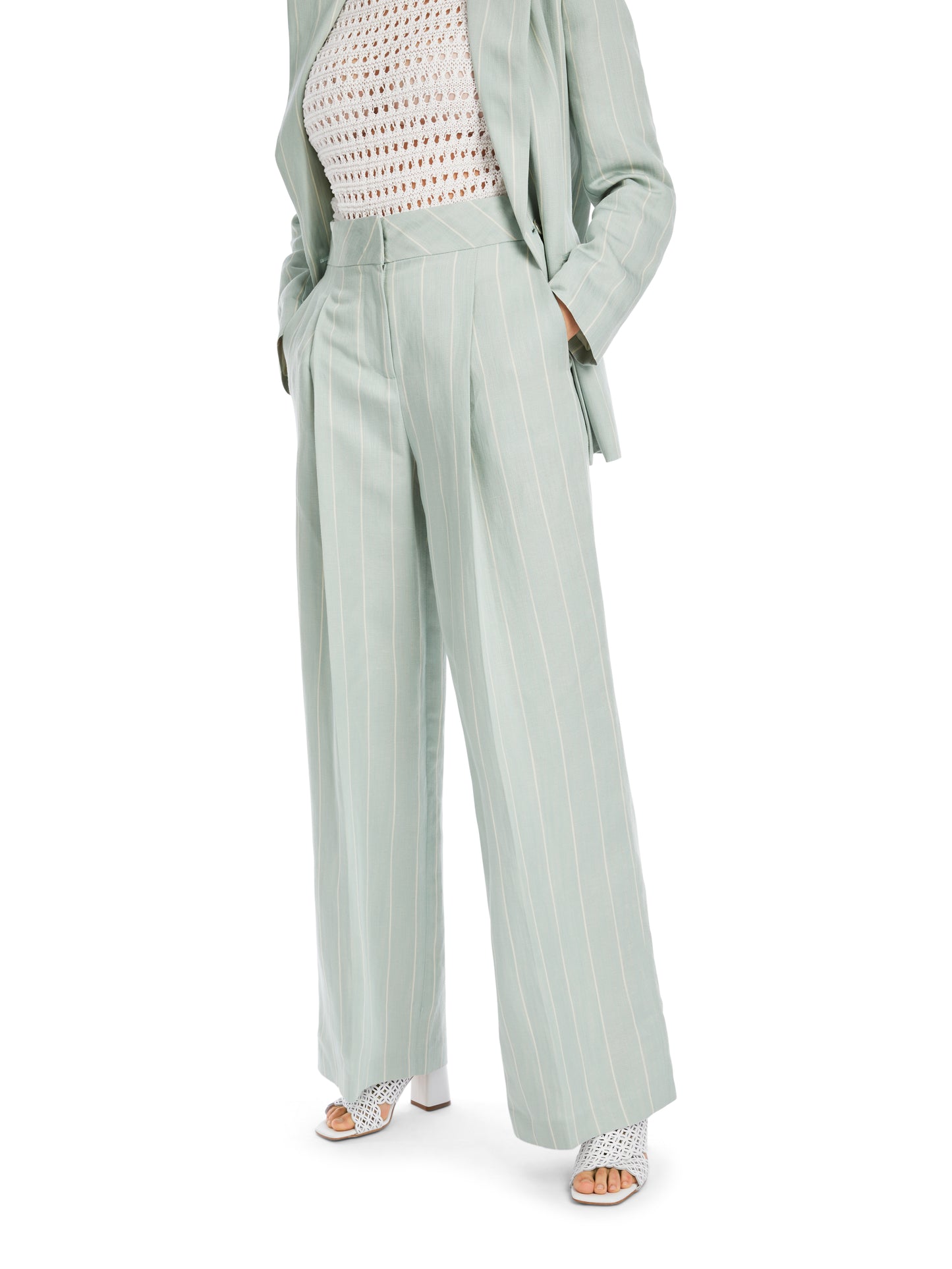 LARGE PINSTRIPE WIDE TROUSER