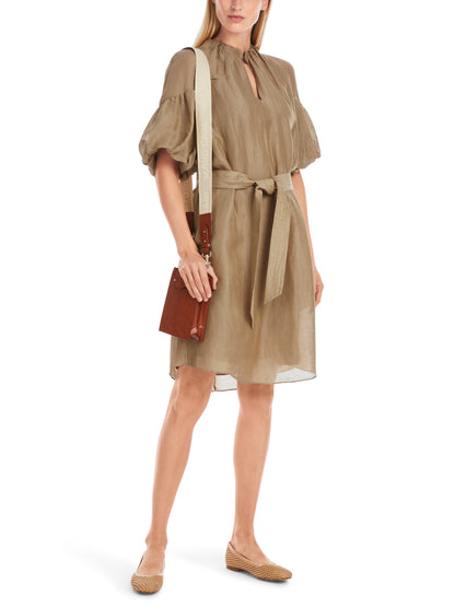 PLAIN MINI DRESS W BALLOON SLEEVES