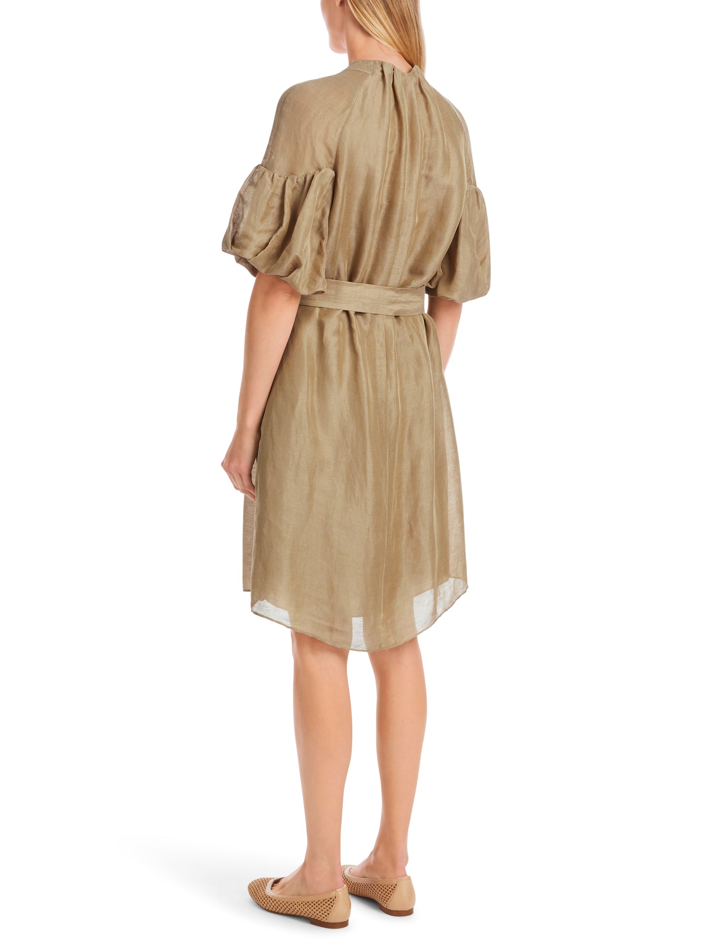 PLAIN MINI DRESS W BALLOON SLEEVES