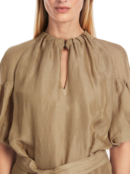 PLAIN MINI DRESS W BALLOON SLEEVES