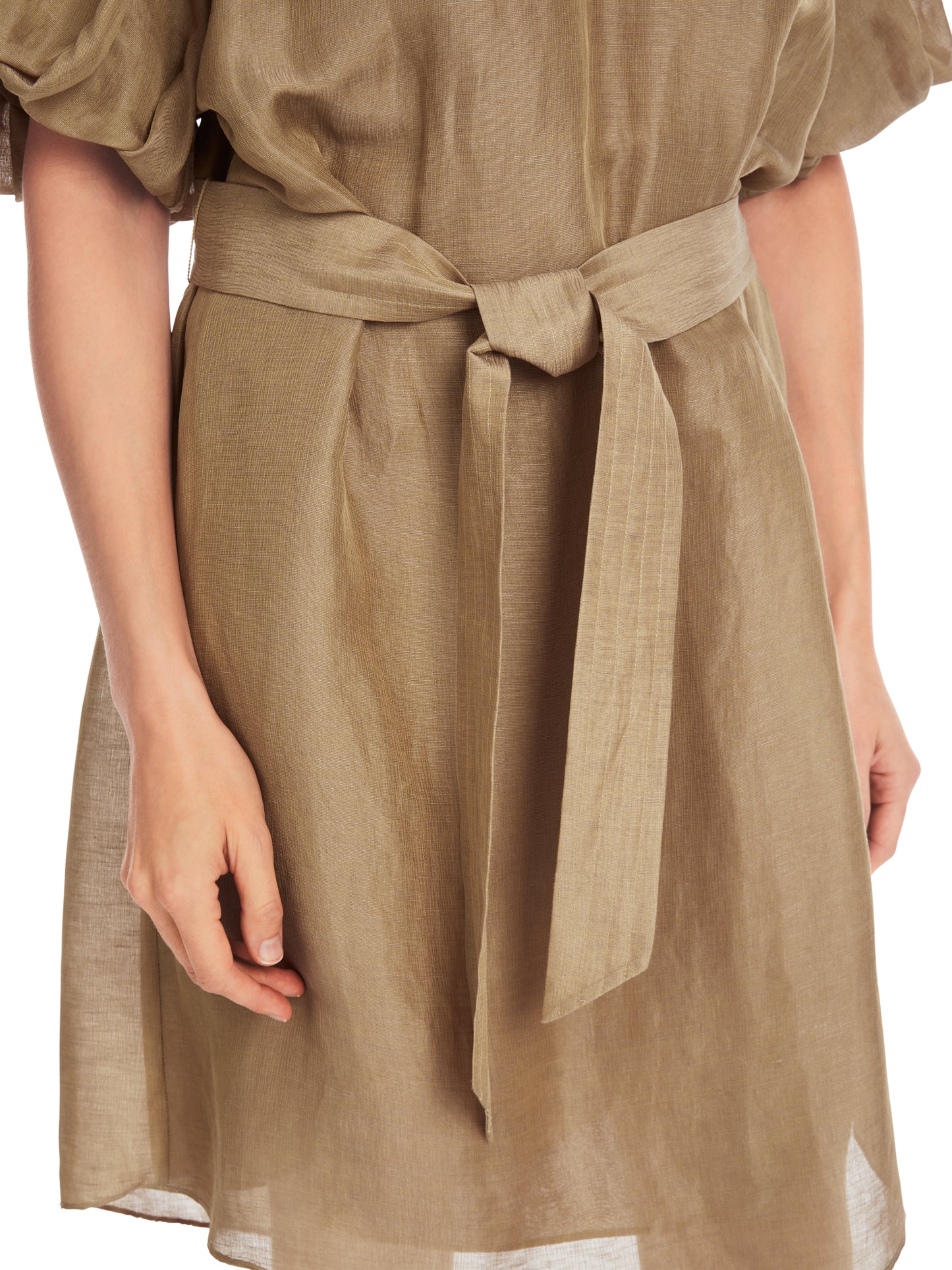 PLAIN MINI DRESS W BALLOON SLEEVES