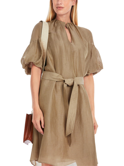 PLAIN MINI DRESS W BALLOON SLEEVES