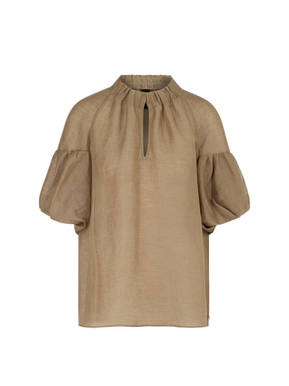 PLAIN BLOUSE WITH BALLOON SLEEVES