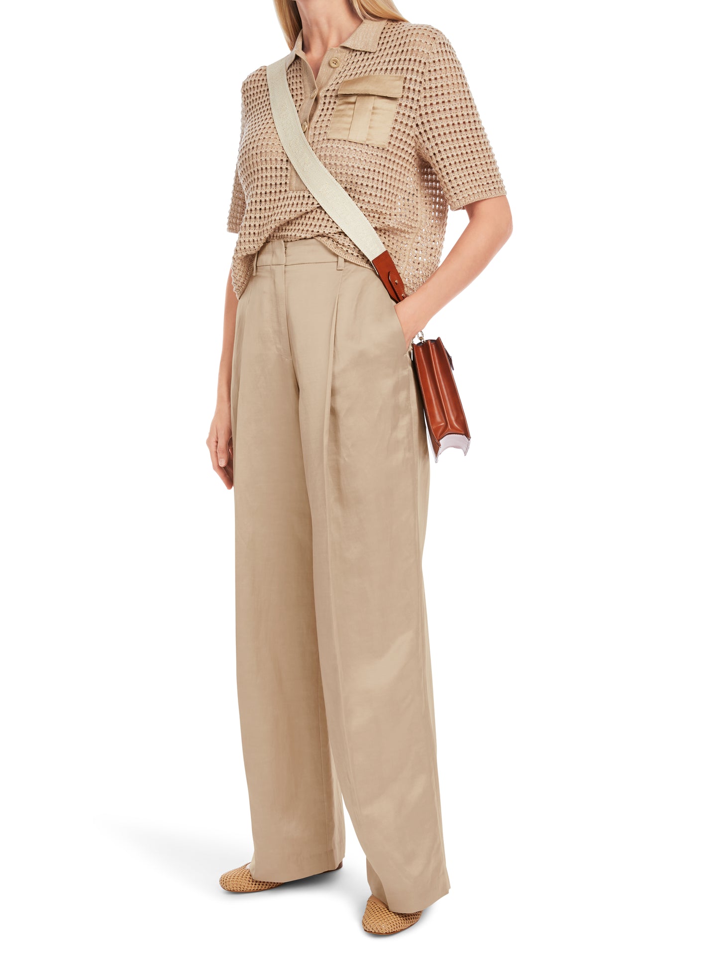 WICHITA WIDE PLEATED TROUSER SATIN