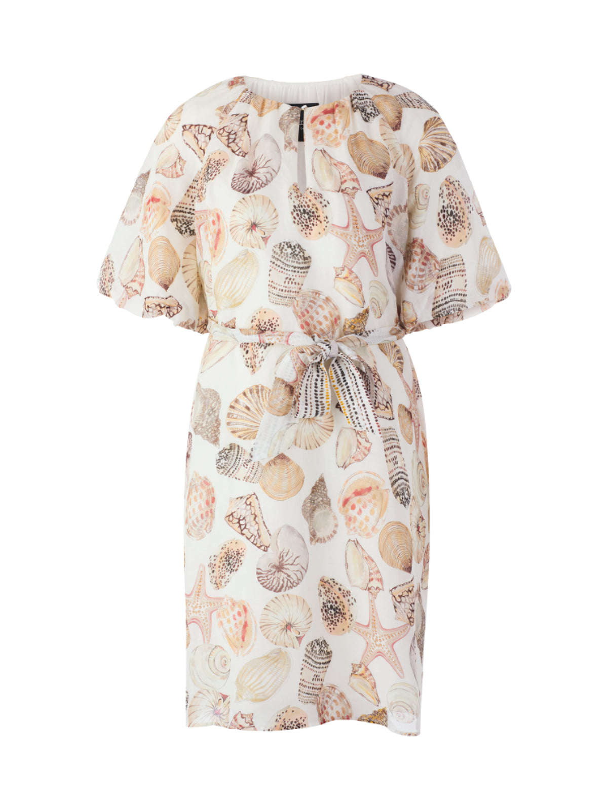 LINEN & SILK DRESS W SHELL PRINT