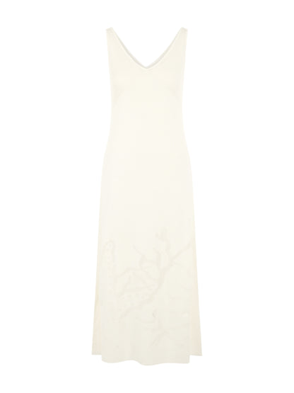 FINE KNITTED DRESS IN OFF-WHITE