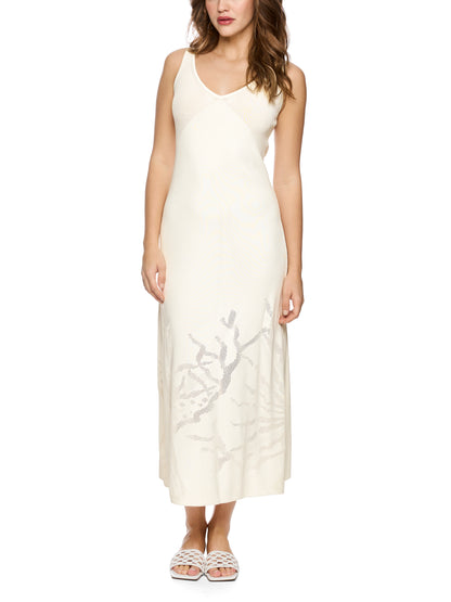 FINE KNITTED DRESS IN OFF-WHITE