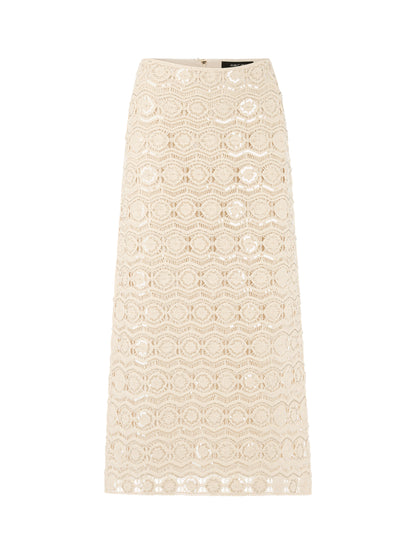CROCHET STRAIGHT SKIRT W MINI BEADS