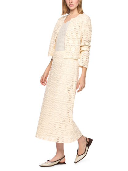CROCHET STRAIGHT SKIRT W MINI BEADS
