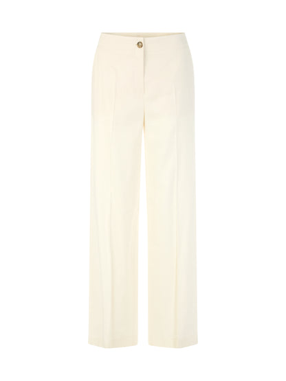 LINEN BLEND WAUKEE TROUSER IN BRIGHT ECRU