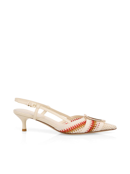 KNITTED DETAIL SLINGBACKS