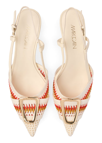 KNITTED DETAIL SLINGBACKS