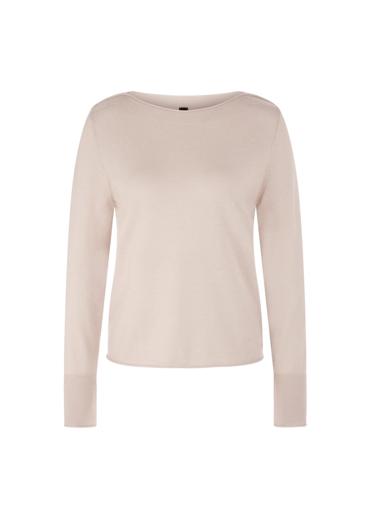 Crewneck Lurex Fine Wool Blend Knit Magnolia by Marc Cain - view 1