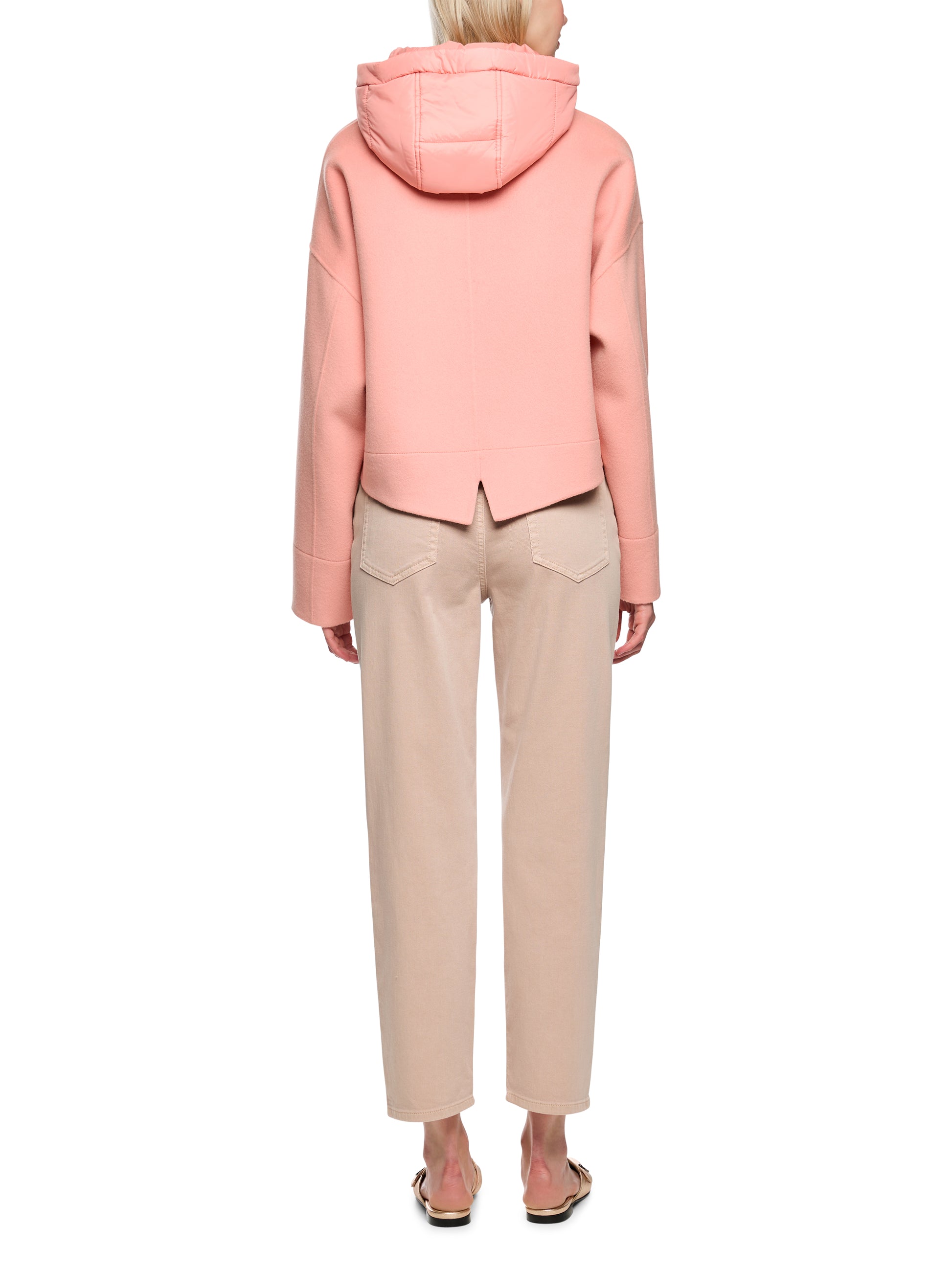 Salmon Light  Wool Jacket W Hood by Marc Cain - view 7