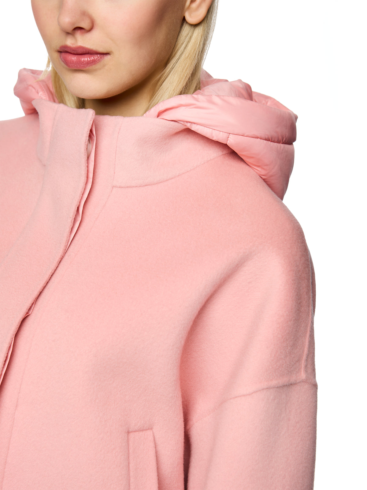 Salmon Light  Wool Jacket W Hood by Marc Cain - view 5