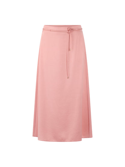 Midi Skirt In Satin W Tie Cord Salmon by Marc Cain - view 11