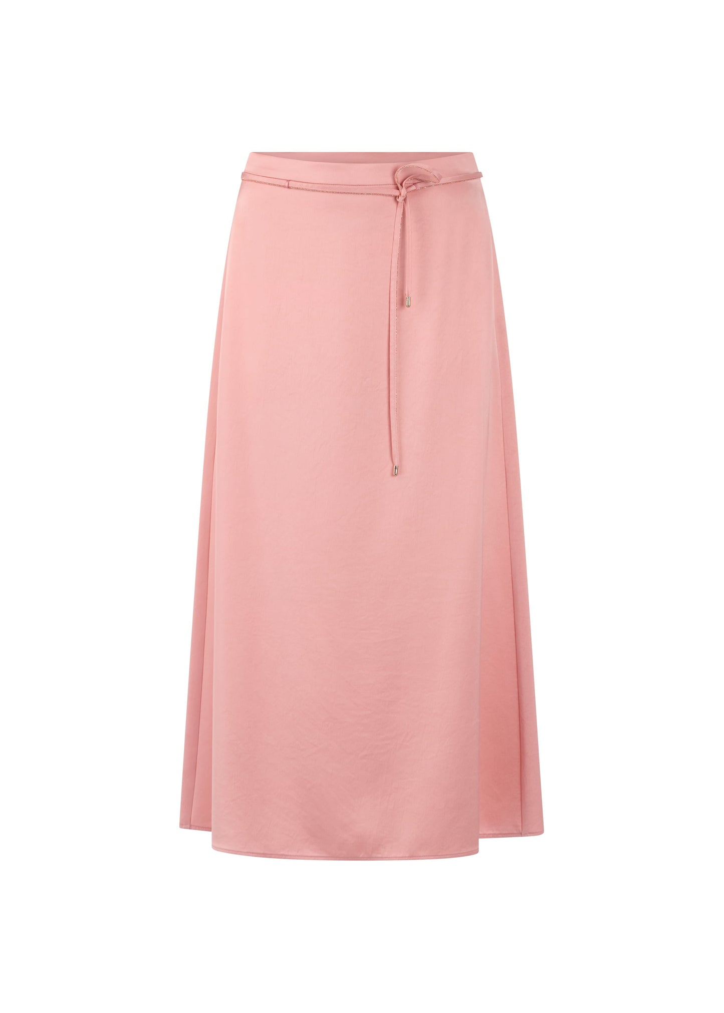 Midi Skirt In Satin W Tie Cord Salmon by Marc Cain - view 1