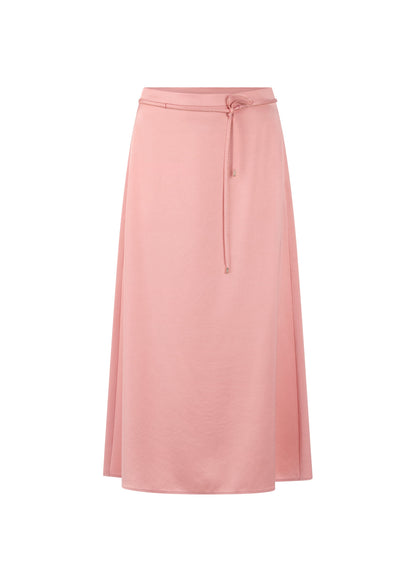 Midi Skirt In Satin W Tie Cord Salmon by Marc Cain - view 1