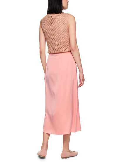 Midi Skirt In Satin W Tie Cord Salmon by Marc Cain - view 3