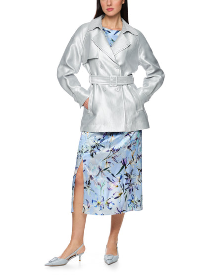 LIGHTWEIGHT SHORT TRENCH JACKET IN MICROCHIP