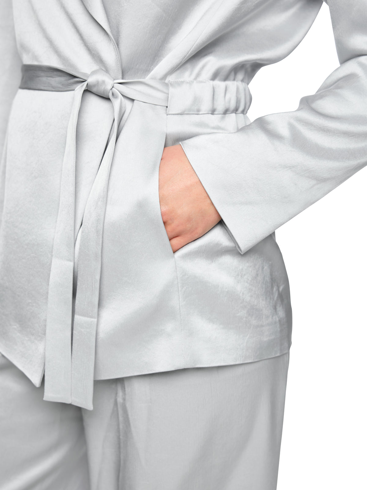 WRAP EVENING BLAZER IN MICROCHIP