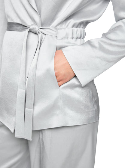 WRAP EVENING BLAZER IN MICROCHIP