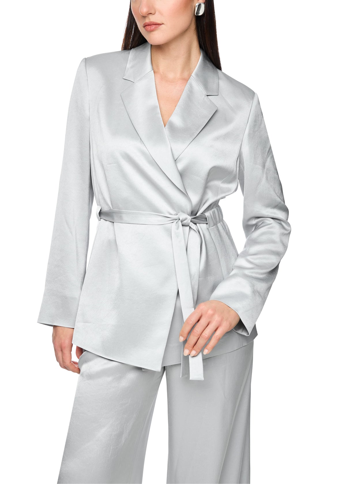 WRAP EVENING BLAZER IN MICROCHIP