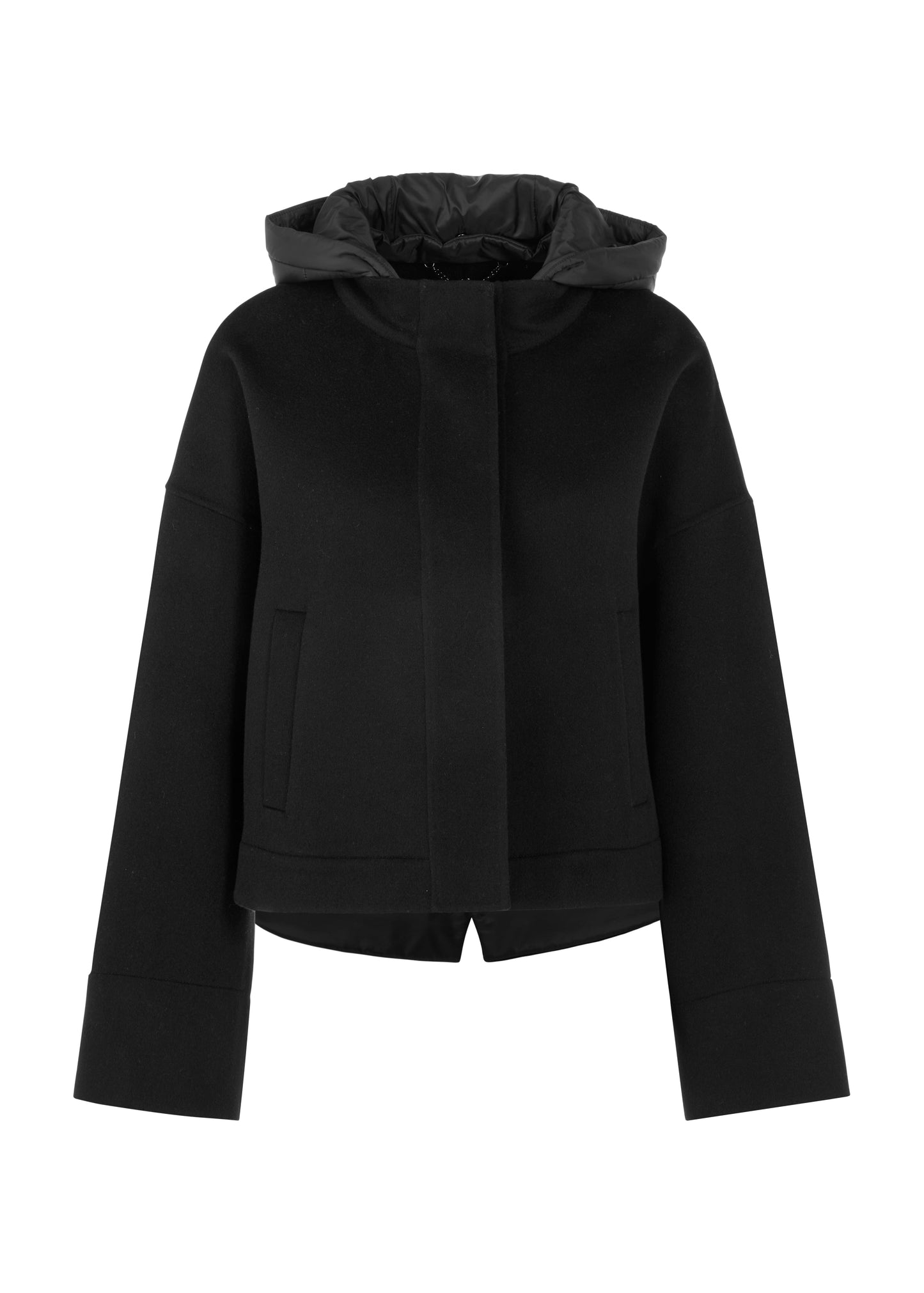 Black Light  Wool Jacket W Hood by Marc Cain - view 1