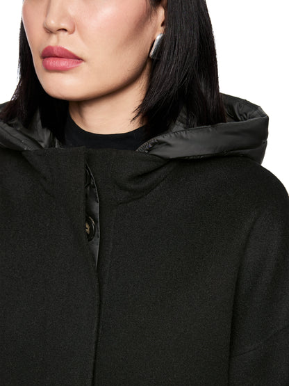 Black Light  Wool Jacket W Hood by Marc Cain - view 5