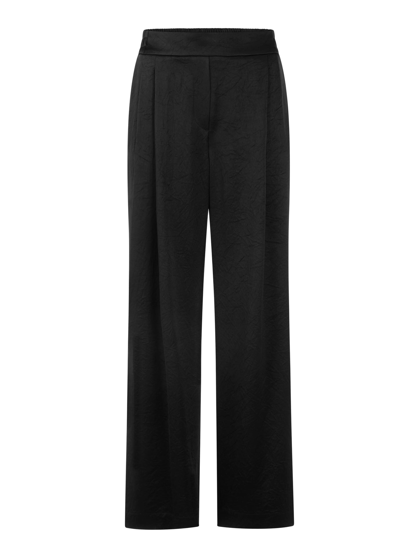 Wedi Wide Trouser W Soft Pleat And Elastic Back In Black by Marc Cain - view 12