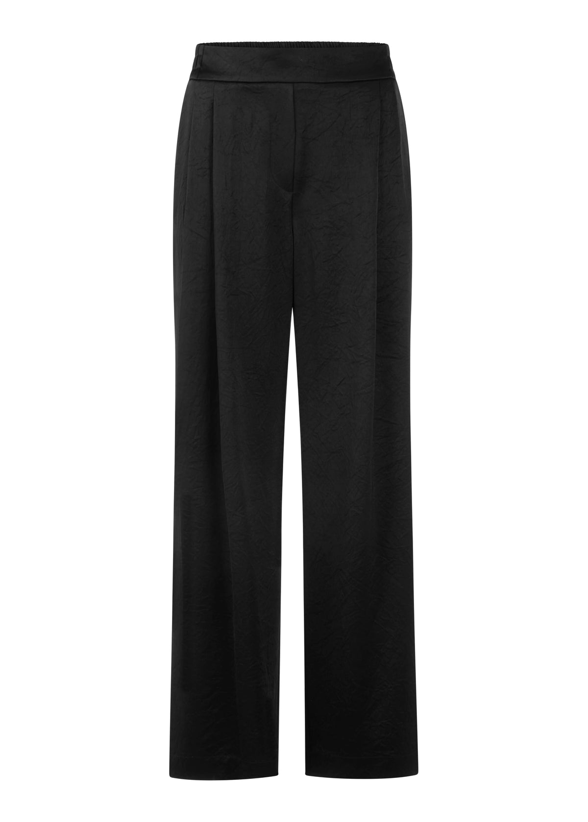 Wedi Wide Trouser W Soft Pleat And Elastic Back In Black by Marc Cain - view 1