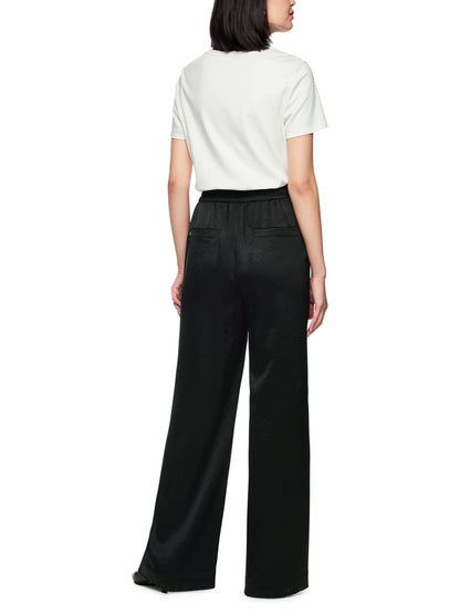Wedi Wide Trouser W Soft Pleat And Elastic Back In Black by Marc Cain - view 3