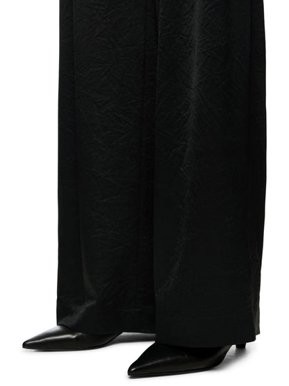 Wedi Wide Trouser W Soft Pleat And Elastic Back In Black by Marc Cain - view 5