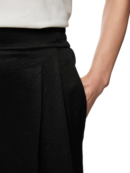 Wedi Wide Trouser W Soft Pleat And Elastic Back In Black by Marc Cain - view 8