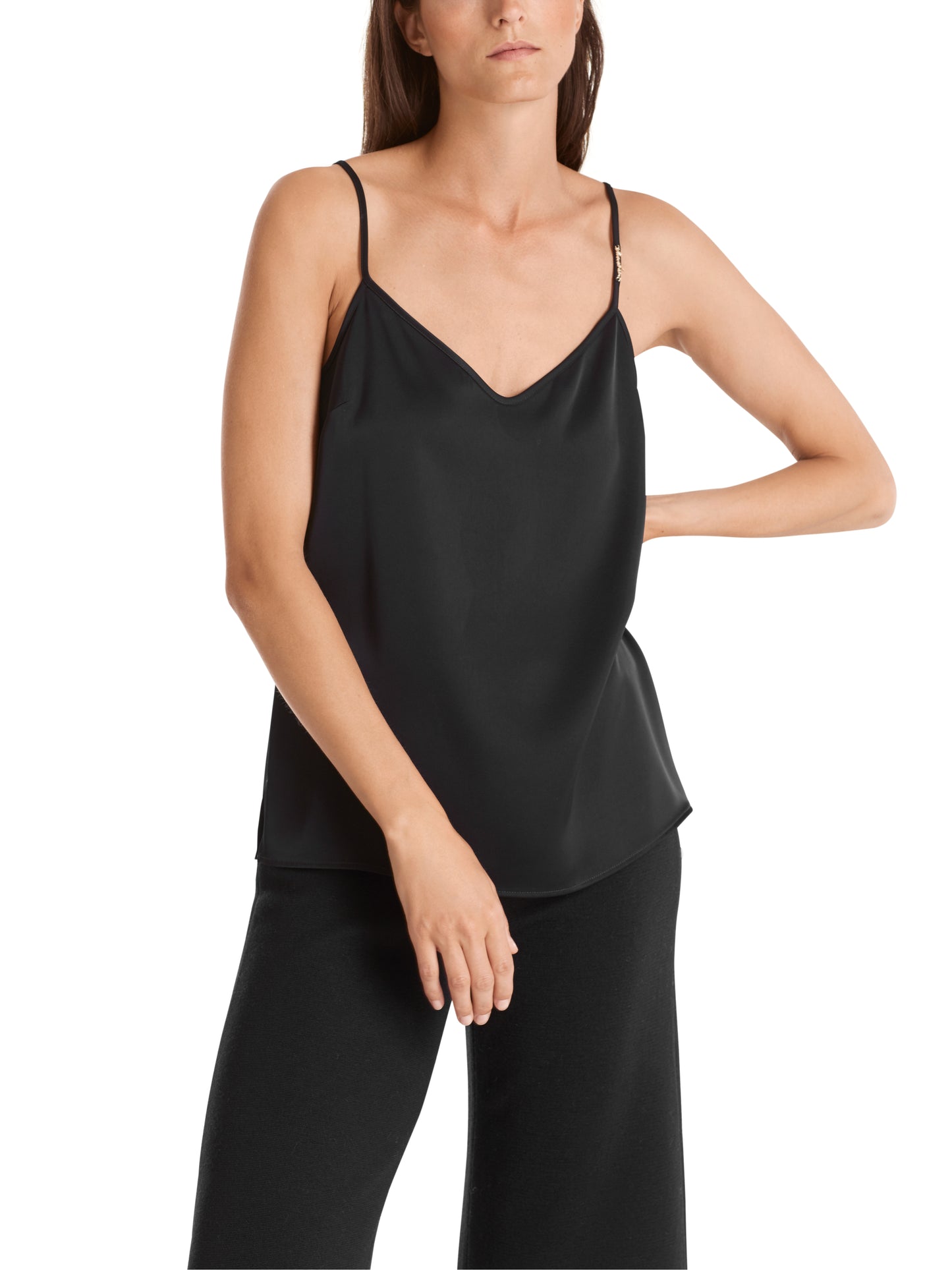 SILKY CAMI WITH MARC CAIN CHAIN ON STRAP