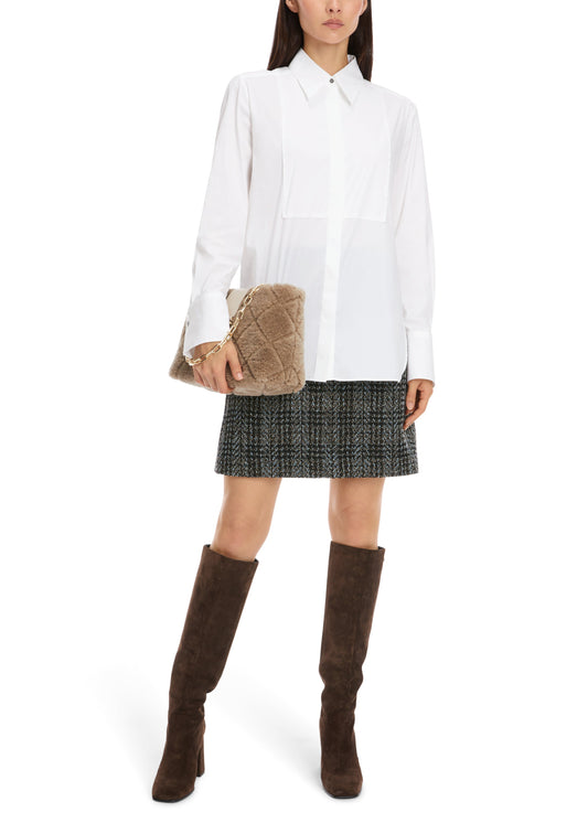 SHIRT W CONCEALED BUTTON PLACKET