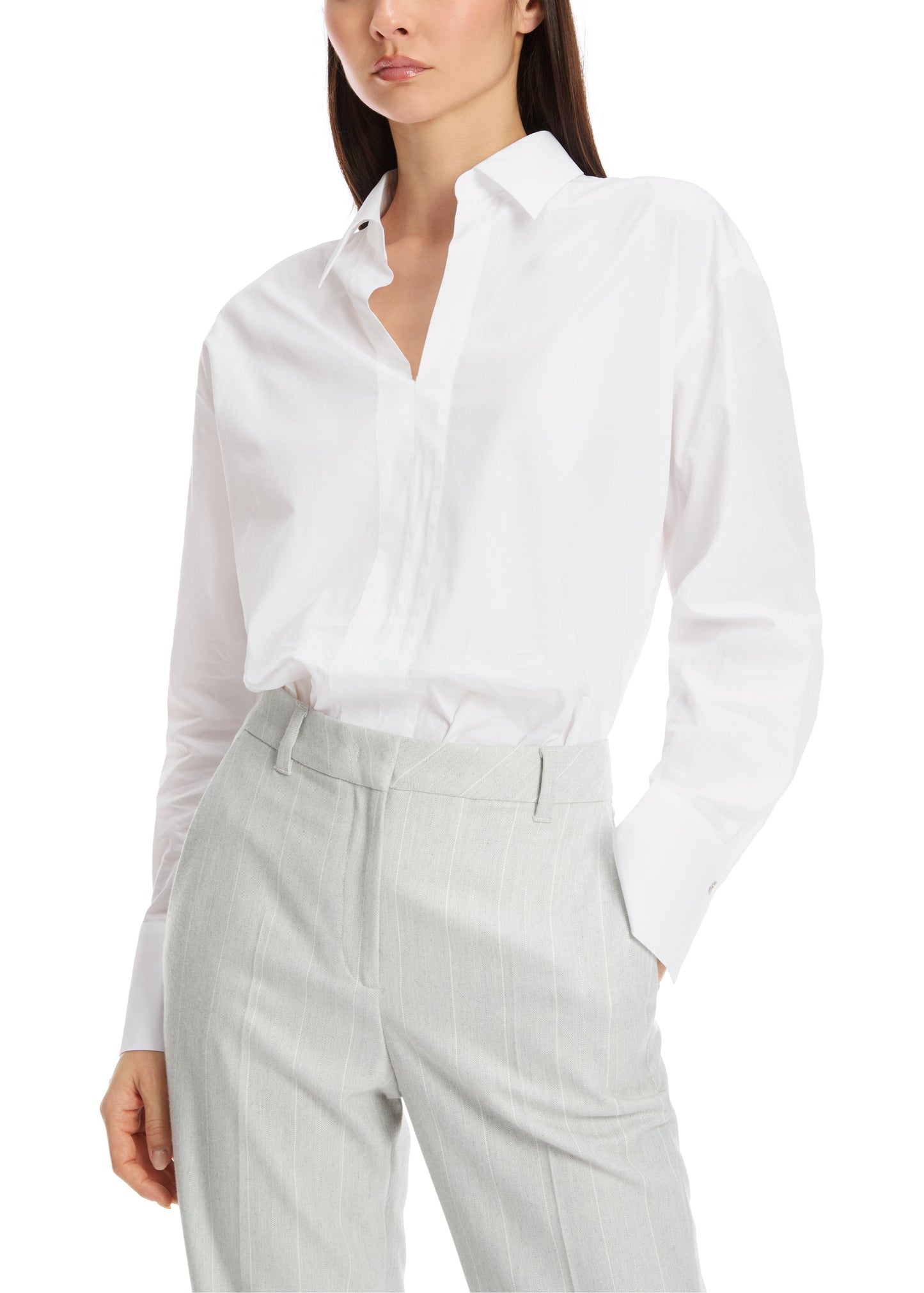 COTTON OVERSIZED BLOUSE IN BODY SUIT