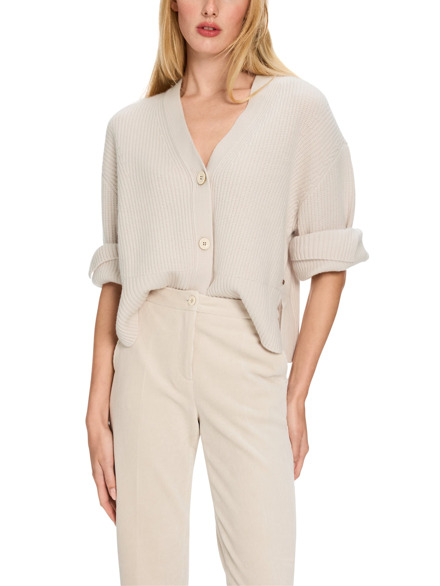 CASHMERE  BLEND V-NECK CARDIGAN