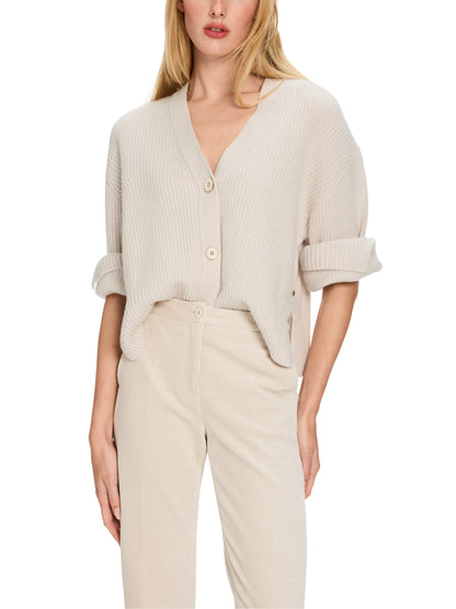 CASHMERE  BLEND V-NECK CARDIGAN