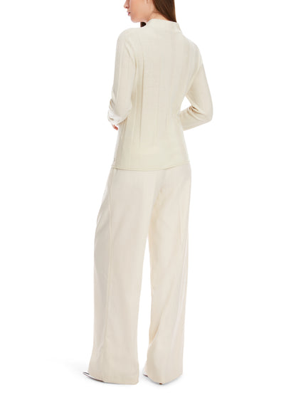 TURTLENECK JUMPER W TEXTURED STRIPE