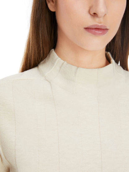 TURTLENECK JUMPER W TEXTURED STRIPE