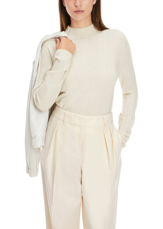 TURTLENECK JUMPER W TEXTURED STRIPE