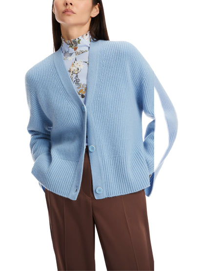 CASHMERE  BLEND V-NECK CARDIGAN