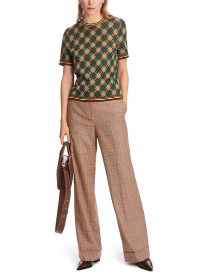 SCOTTISH ARGYLE CHECK KNITTED TOP