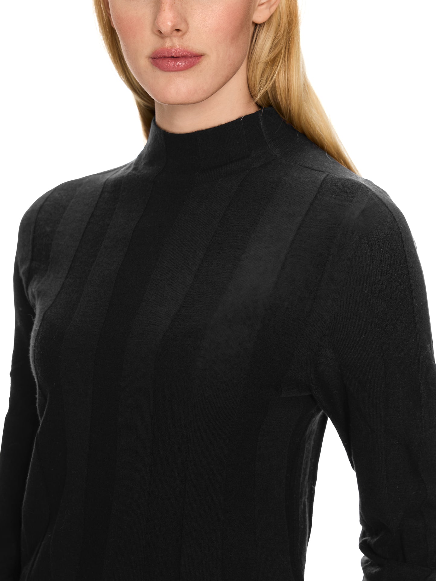 TURTLENECK JUMPER W TEXTURED STRIPE