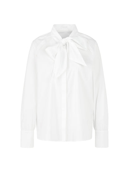 WHITE COTTON BLOUSE W LARGE BOW