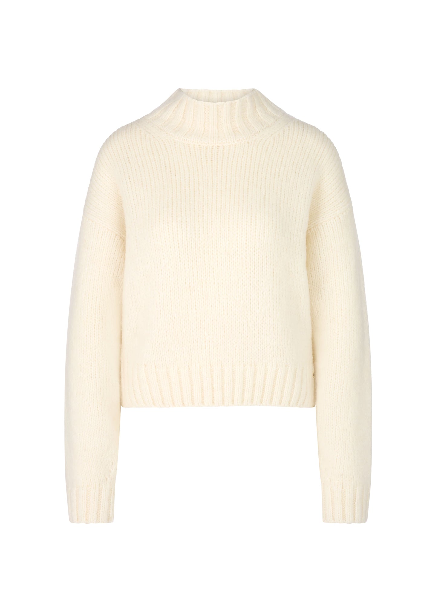 Cream-colored sweater on a white background