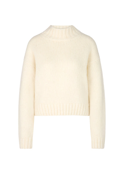 Cream-colored sweater on a white background