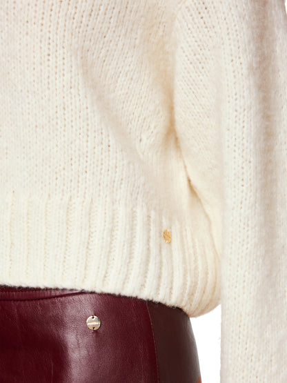 STAND UP COLLAR WOOL & ALPACA SWEATER